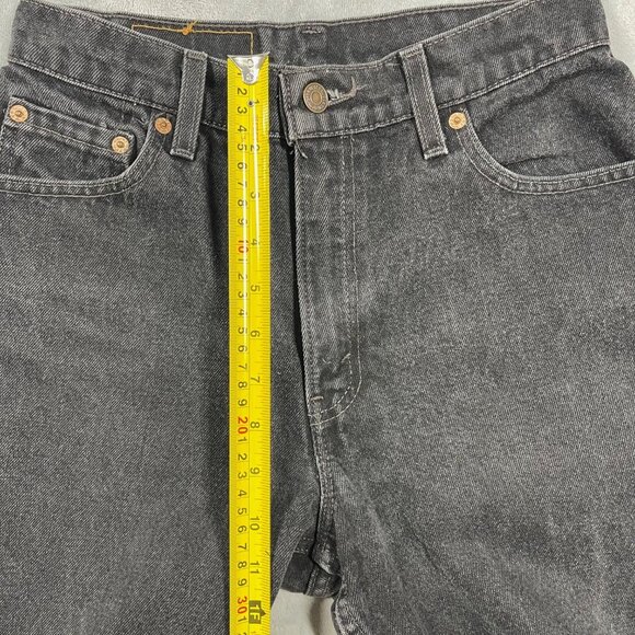 Vintage 1997 Levis 550 Black Denim Relaxed Fit Tapered Leg Womens Jeans 8 Reg L - Picture 11 of 13